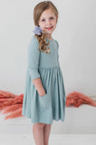 SOLID TWIRL DRESS