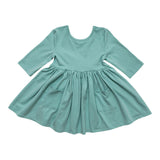 SOLID TWIRL DRESS
