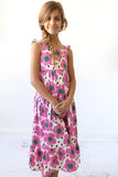 RUFFLE MAXI DRESS